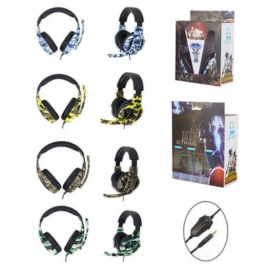 Camouflage Gaming Headset PS4 Headset 1.2m With Noise Immunity Gamer